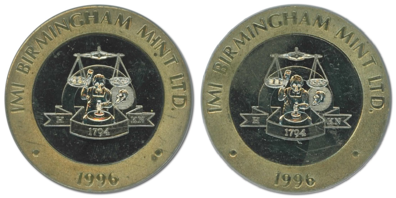 Heaton/Birmingham-Mint-Advertising,-Specimen-And-Pattern-Pieces