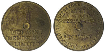 Heaton/Birmingham-Mint-Advertising,-Specimen-And-Pattern-Pieces