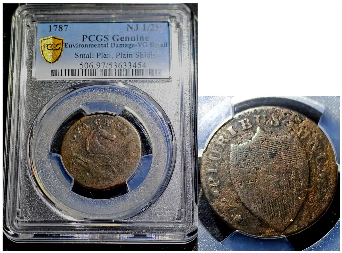 Heavily-Damaged,-Holed,-And-Corroded-1787-New-Jersey-Nova-Caesarea-