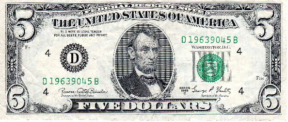 1969c-US-$5-Bill.-The-Front-And-Back-Are-Not-The-Same-Size?