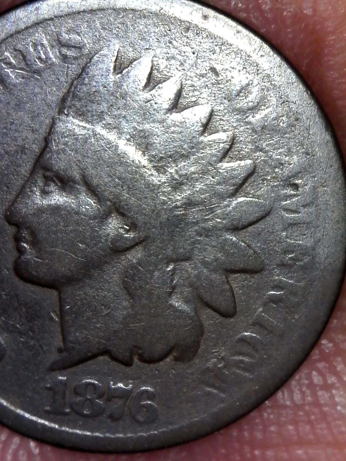 1876-Indian-Cent-With-Crooked-'A'