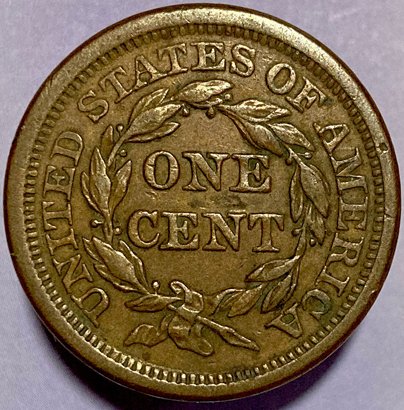 1855-Braided-Hair-Cent---Acetone-/-Verdicare-Experiment