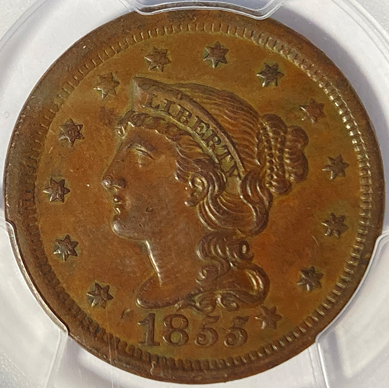 1855-Slanted-55-Braided-Hair-Cent-And-A-Story-To-Tell---You-Vs-PCGS