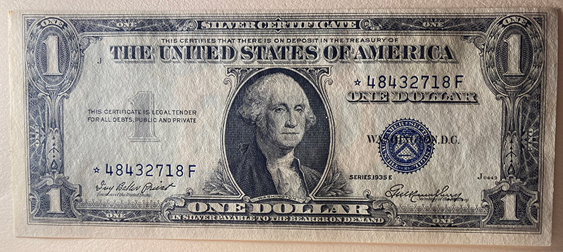 1935-E-$1-Silver-Certificate-Star-Note---Comments