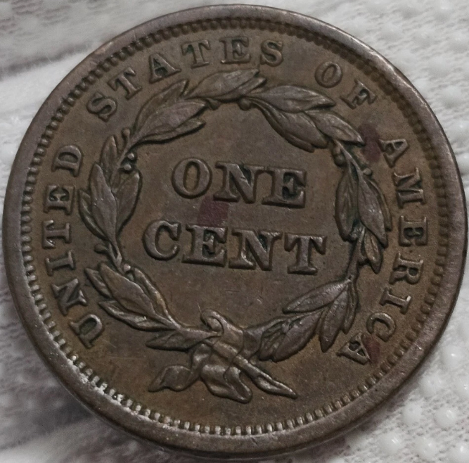 1841-Braided-Hair-Cent-For-Grading-And-Comments
