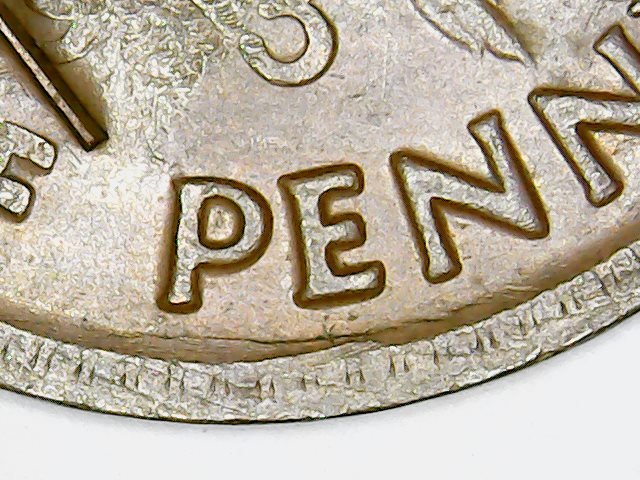 1953-Halfpenny-With-Ex-17-Stamp---Very-Curious