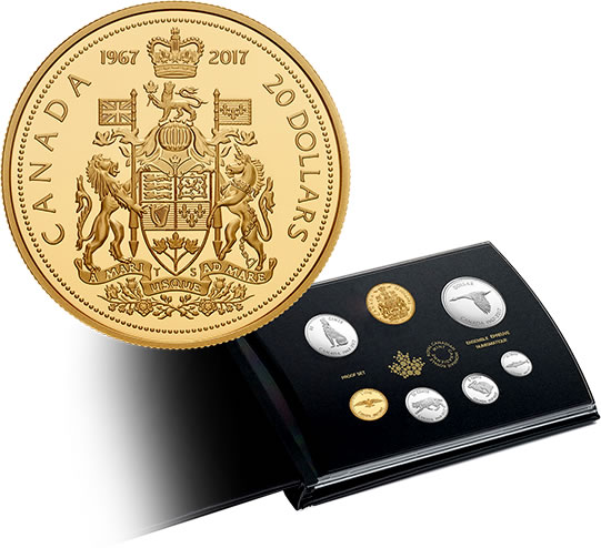 RCM-New-Release:-2017-Commemorative-Pure-Silver-7-Coin-Proof-Set---1967-Centennial-Coins