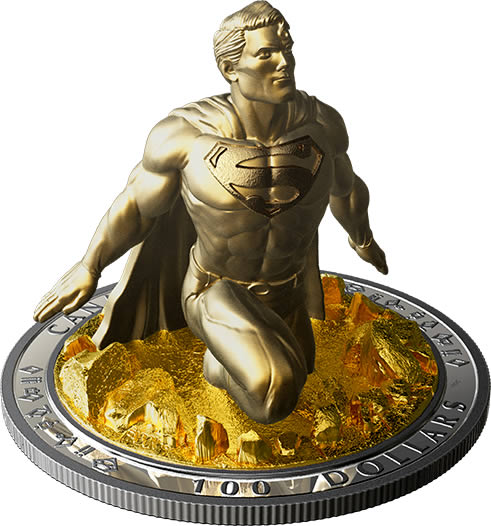 10-Oz.-Pure-Silver-Gold-Plated-Coin---Superman�:-The-Last-Son-Of-Krypton
