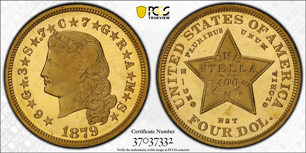 One-Of-The-Finest-Known-1879-Four-Dollar-Flowing-Hair-Stellas