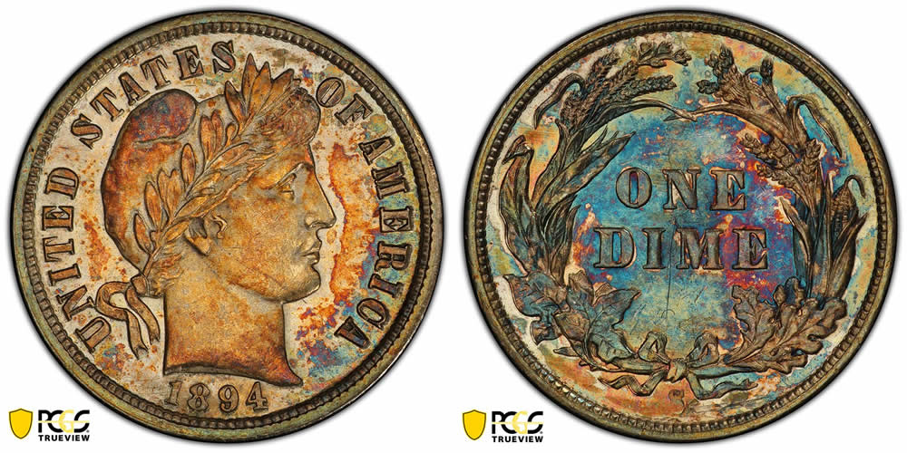 1894-S-Proof-Barber-Dime---#6-100-Greatest-US-Coins