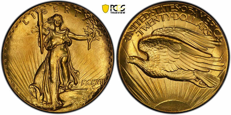 1907-Saint-Gaudens-Ultra-High-Relief-Lettered-Edge-Double-Eagle-PCGS-PR-69