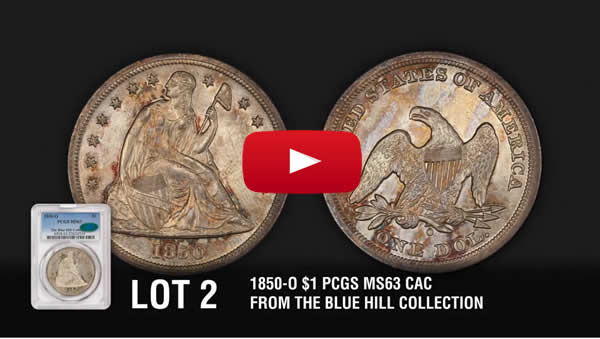Video:-Regency-38-Preview-Lot-2:-1850-O-Seated-Liberty-Dollar-PCGS-MS-63