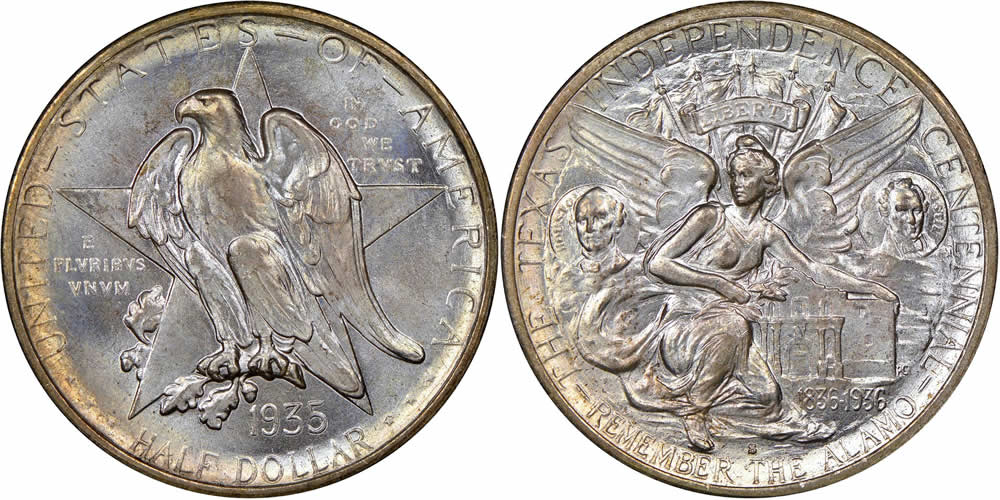 1934-38-Texas-Half-Dollar-Commemoratives---Sam-Houston