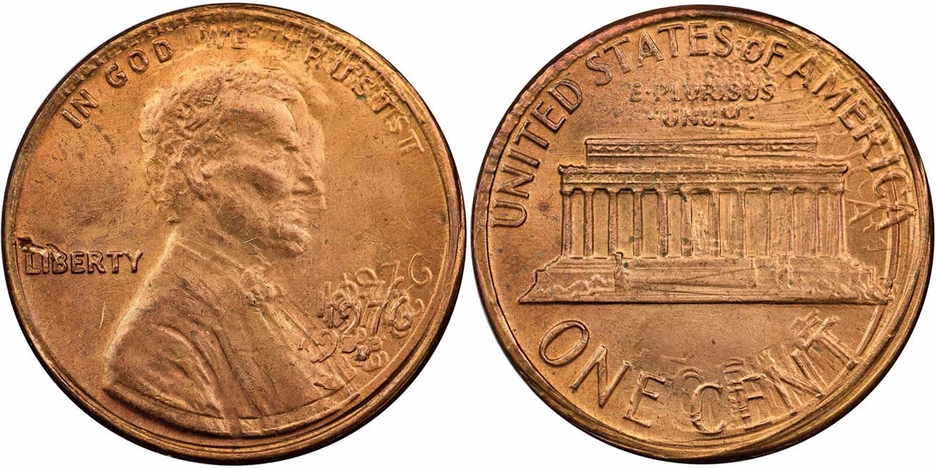 Counterfeit-Detection:-1976-D-Lincoln-Cent-Multiple-Strikes