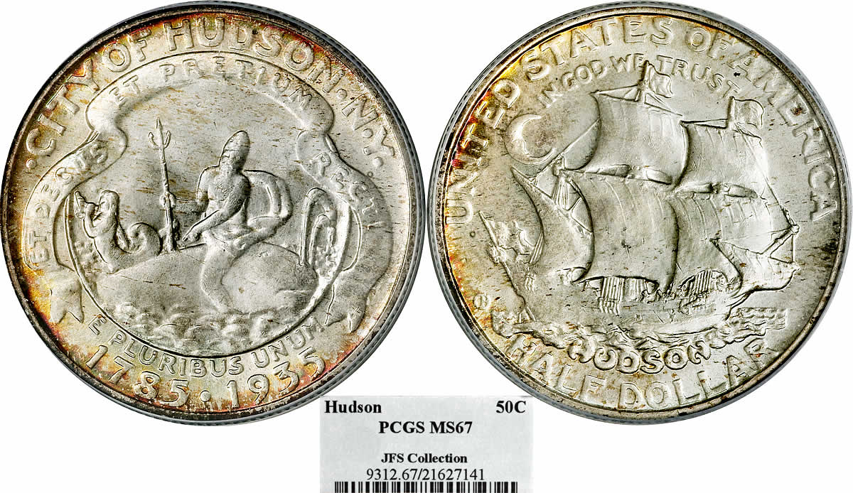 Whale-Wednesday:-1935-Hudson-Sesquicentennial-Half-Dollar-Commemorative-PCGS-MS-67