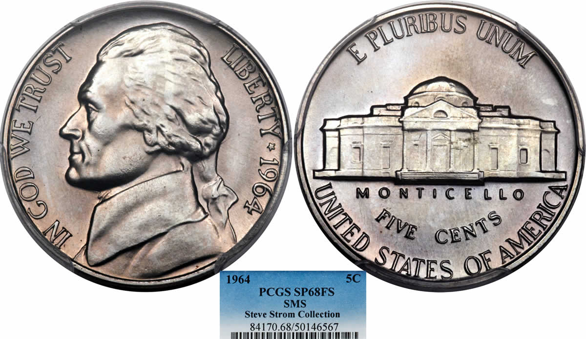 SMS-Sunday:-1964-Jefferson-Nickel-SMS-PCGS-SP-68-Full-Steps