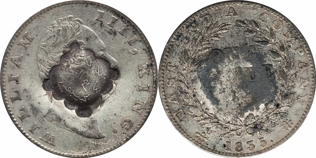 Country-Of-The-Day:-Djibouti,-1835-French-Protectorate-Counterstamp-India-Rupee