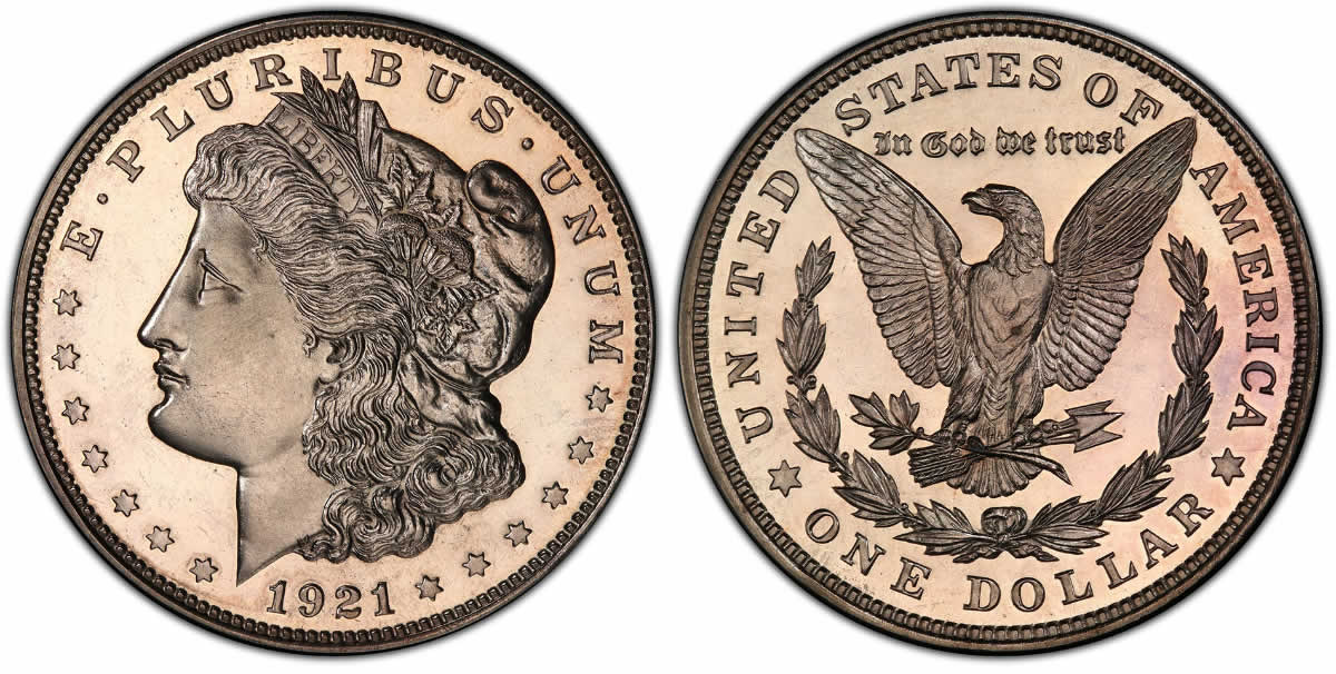 Coin-Of-The-Issue:-1921-Chapman-Proof-Morgan-Dollar,-PCGS-PR-64
