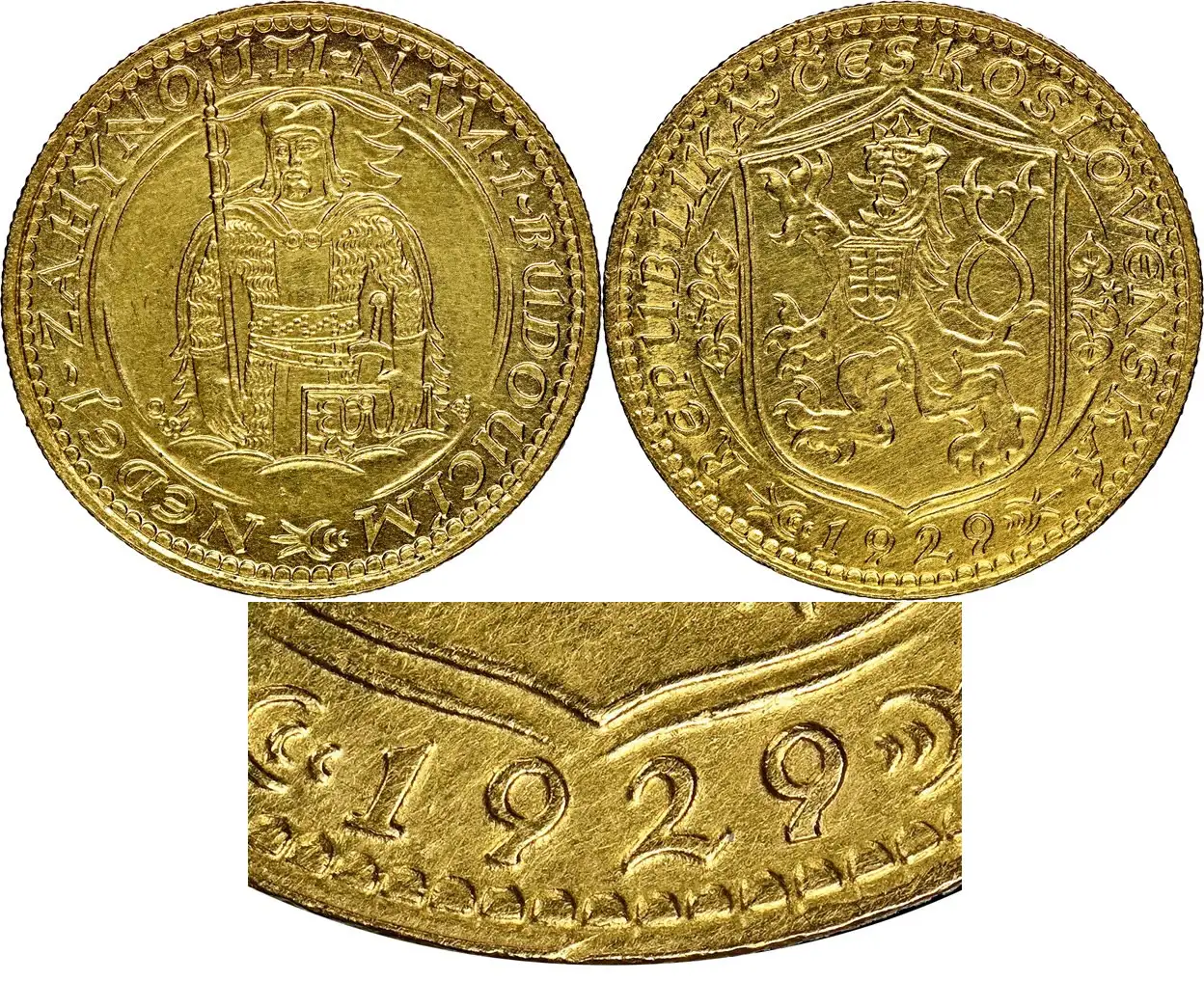 Counterfeit-Detection:-1929-Altered-Date-Czech-Ducat