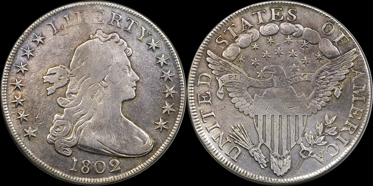 Counterfeit-Detection:-1802-Draped-Heraldic-Eagle-Reverse-Bust-Silver-Dollar