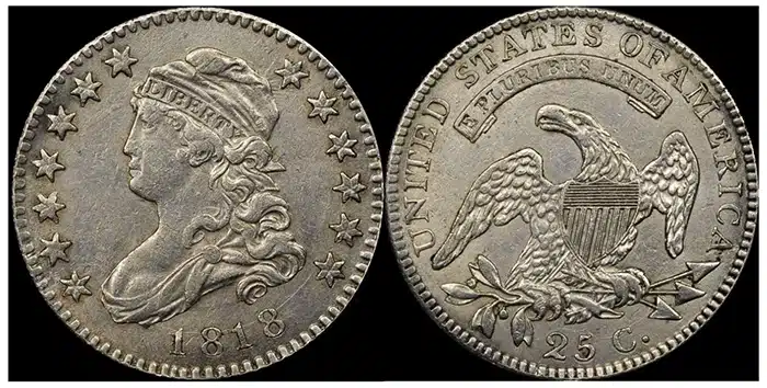 Counterfeit-Detection:-1818-Capped-Bust-Quarter-Counterfeits-In-TPG-Holders