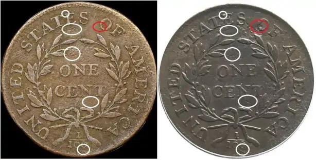 Counterfeit-Detection:-1796-Large-Cent-S-93-Variety--Struck-Counterfeit-Coin