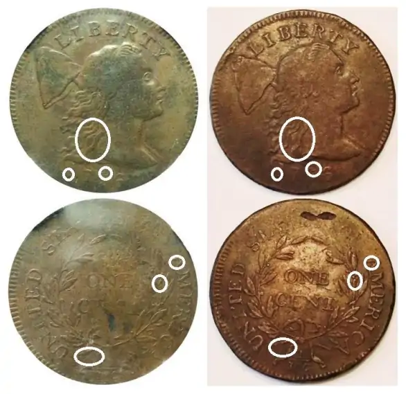 Counterfeit-Detection:-1796-Large-Cent-S-85-Struck-Counterfeit