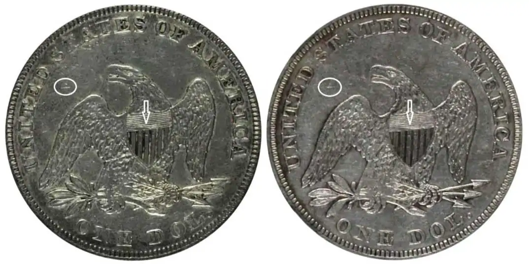 Counterfeit-Detection:-1849-Seated-Liberty-Dollar-Struck-Counterfeit