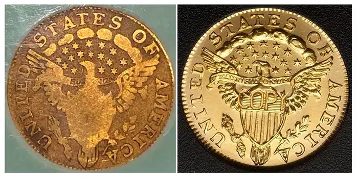 Counterfeit-Detection:-1796-Capped-Bust-Quarter-Eagle-Gold-No-Stars