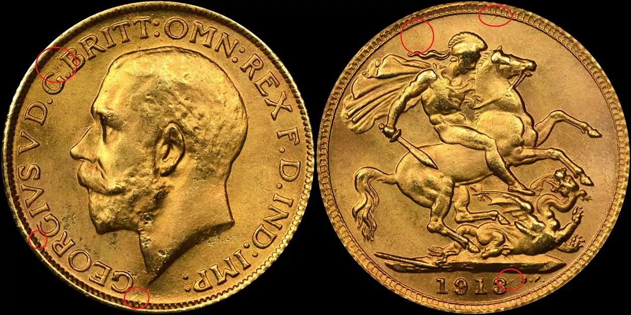 Counterfeit-Detection:-1913-Gold-Sovereign-Great-Britain