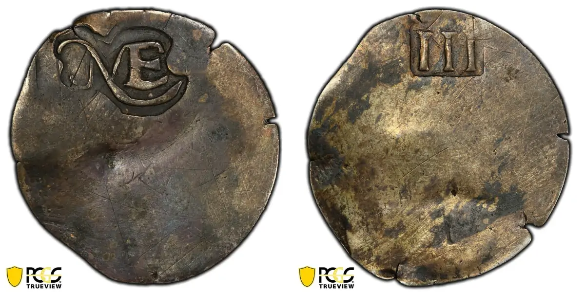 PCGS-Certifies-Second-1652-New-England-Threepence-XF45