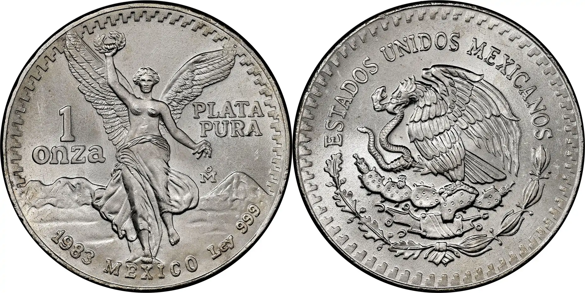 Counterfeit-Detection:-1983-Mexico-MO-Silver-Onza