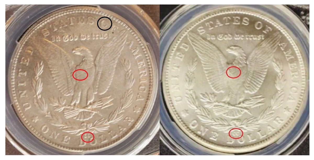 Counterfeit-Detection:-1893-CC-Morgan-Dollar-Counterfeit---Not-PCGS