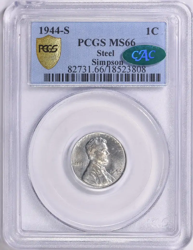 1944-S-PCGS-/-CAC-Steel-Cent-For-Auction-This-Weekend