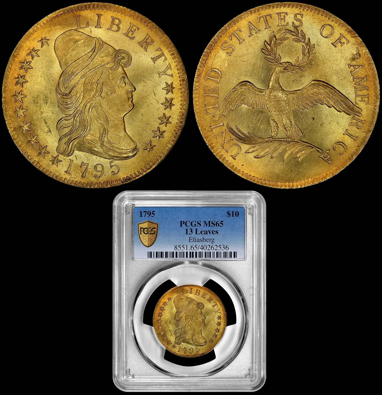 1795-Gold-Eagle-$10-With-13-Leaves