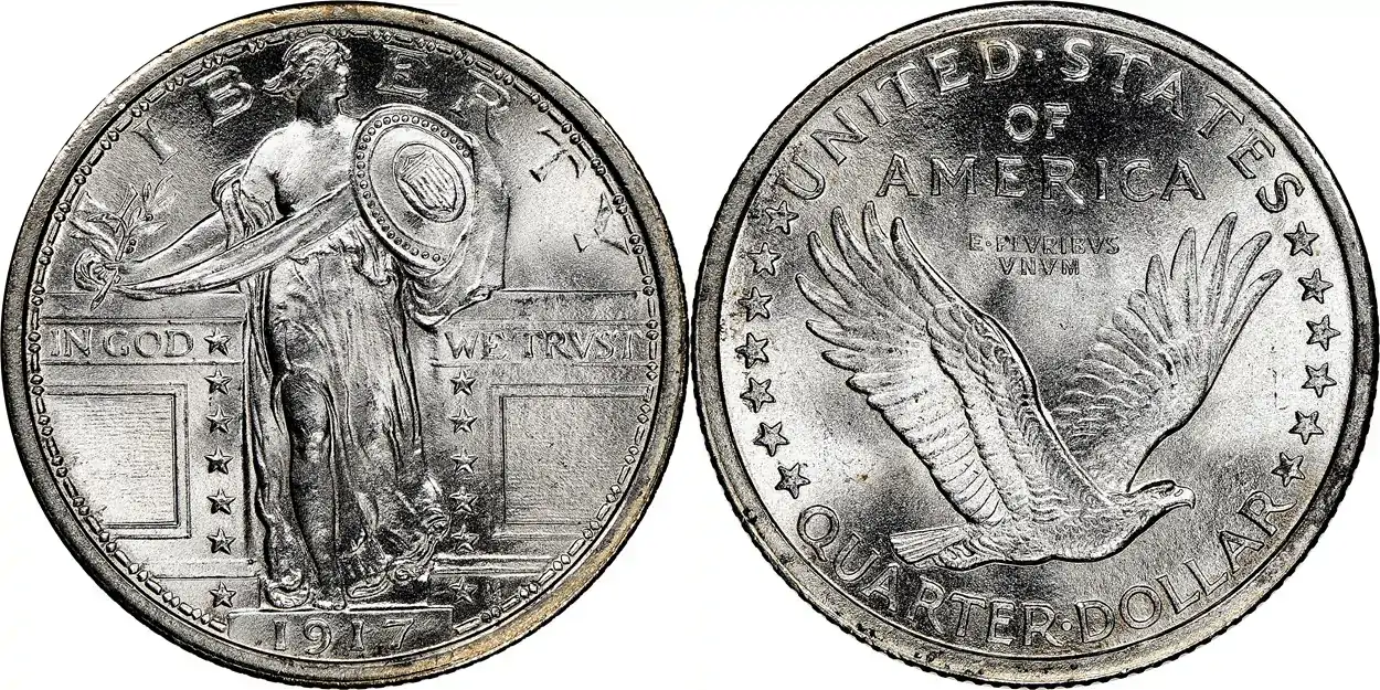 Counterfeit-Detection:-1917-Standing-Liberty-Quarter