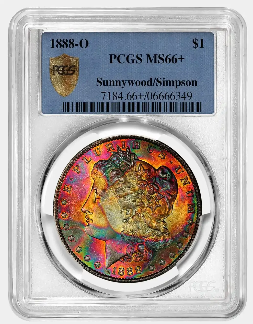 1888-O-Morgan-Dollar-PCGS-MS-66+-Sunnywood/Simpson