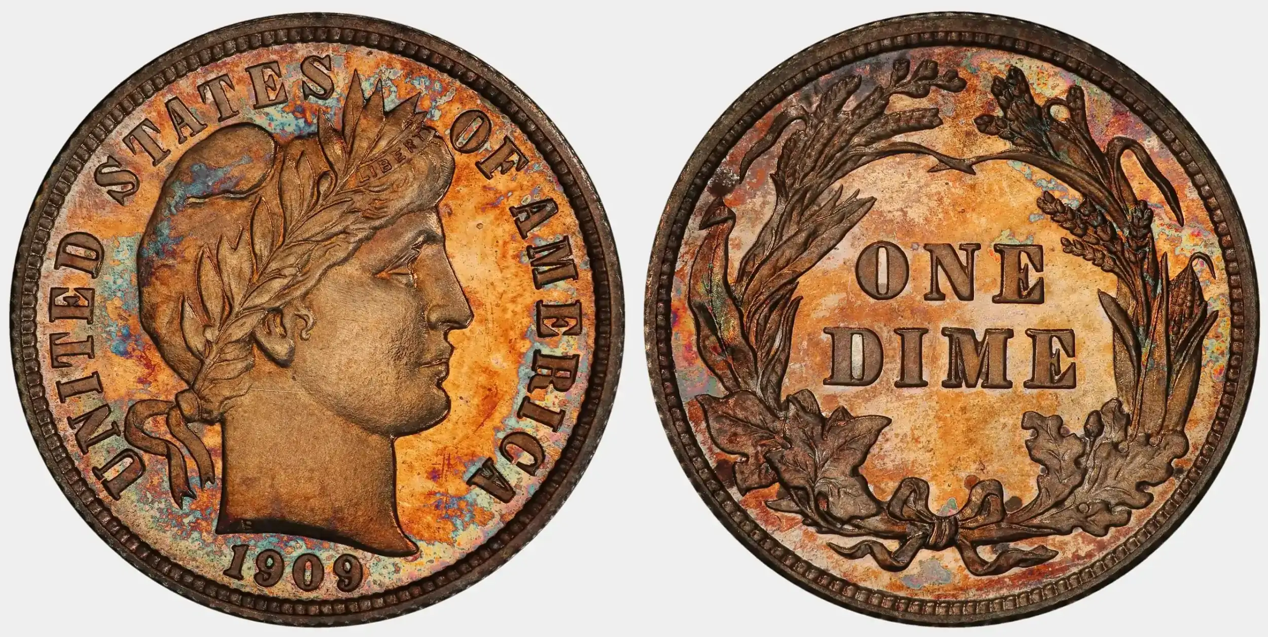 Toner-Tuesday:-1909-Proof-Barber-Dime-PCGS-PR-64