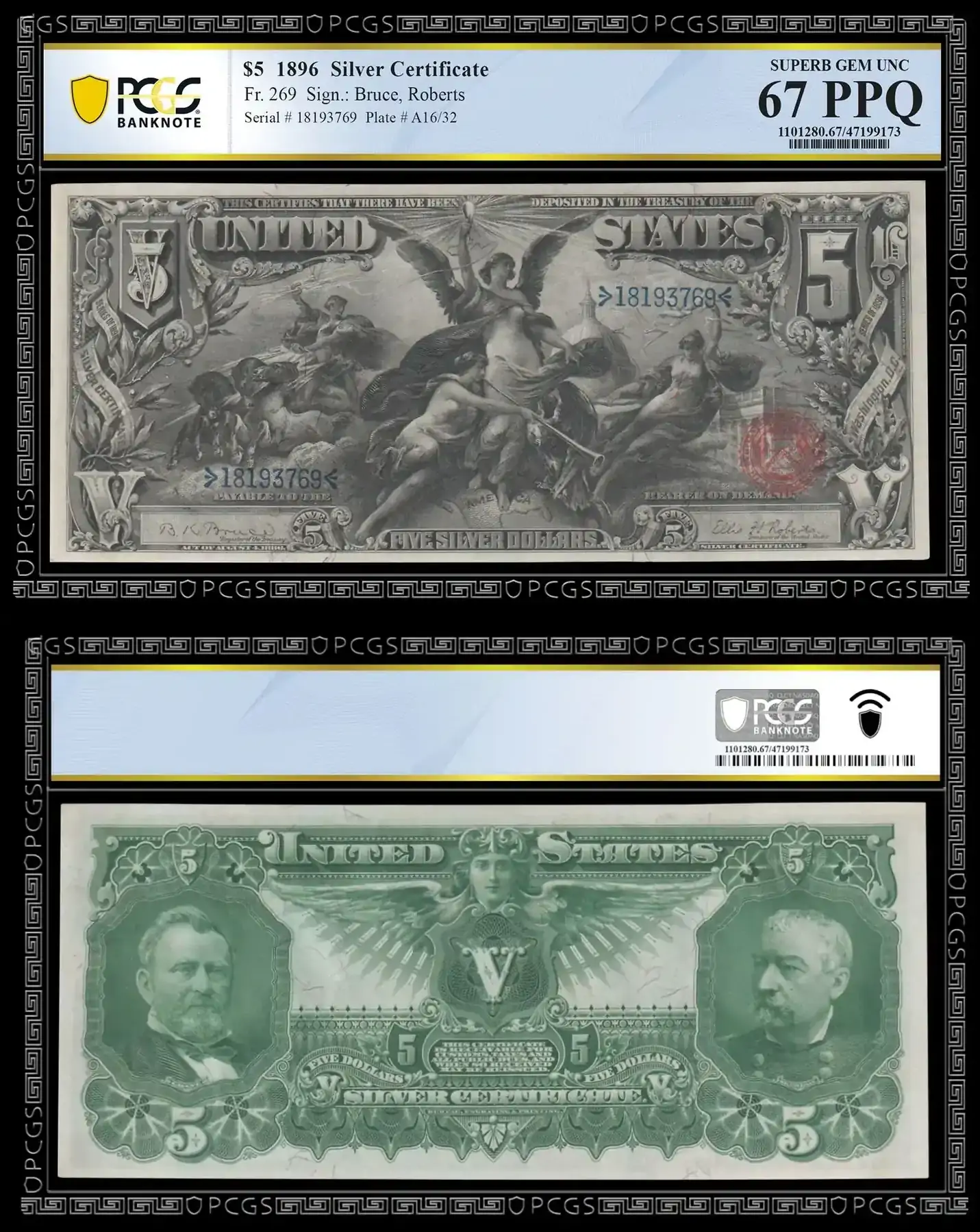 $5-Silver-Certificate-Educational-Series-PCGS-Superb-Gem-Unc-67-PPQ
