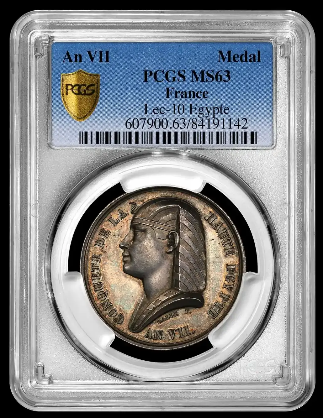 French-Conquest-Of-Upper-Egypt-Silver-Medal-L'an-VII-1799-MS-63-PCGS