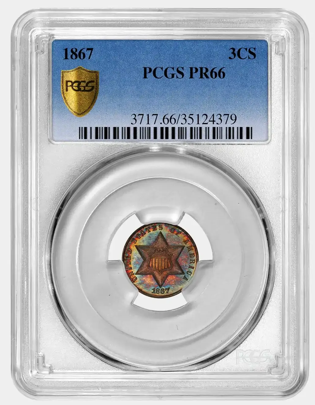 1867-Three-Cent-Silver,-
