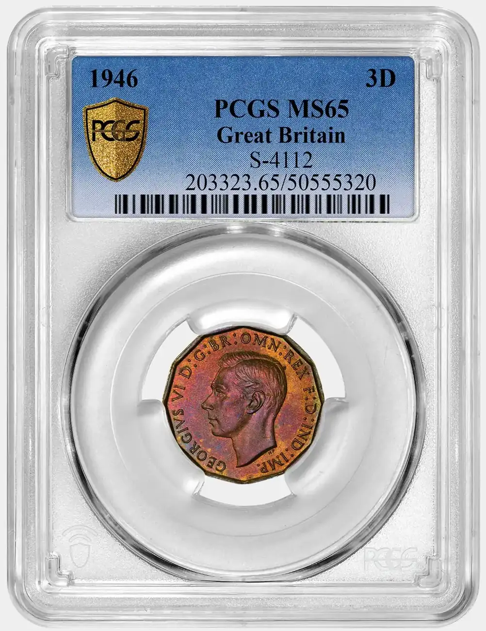 1946-Great-Britain-Threepence-PCGS-MS-65-S-4112