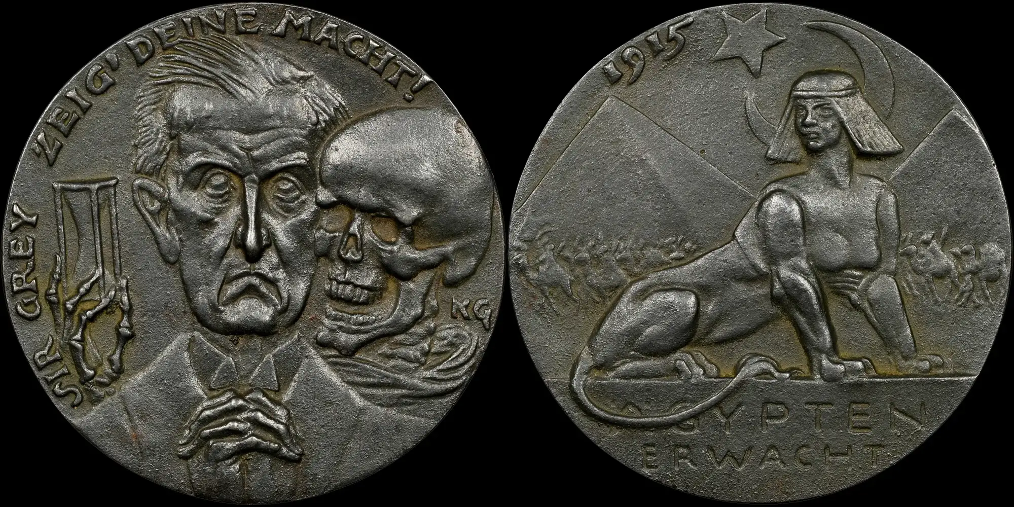 1915-Germany-Karl-Goetz-Iron-Medal,-Sir-Edward-Grey,-The-Foreign-Secretary-Of-Great-Britain