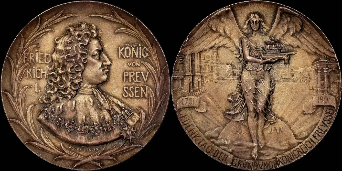 Prussia-1901-Dated-Silver-Medal,-200th-Anniversary-Of-Frederick-I-Declaring-Himself-King-NGC-MS-64