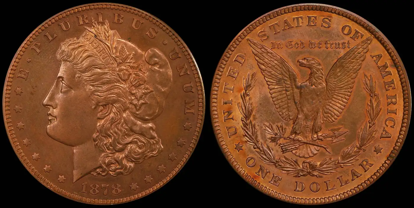 1878-Morgan-Dollar-Pattern-In-Copper-J-1553-PCGS-PR-65+RB