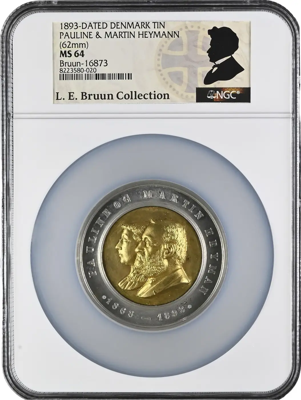 1893-Dated-Medal-For-The-25th-Anniversary-Danish-Couple-Pauline-And-Martin-Heymann,-Bruun-Collection
