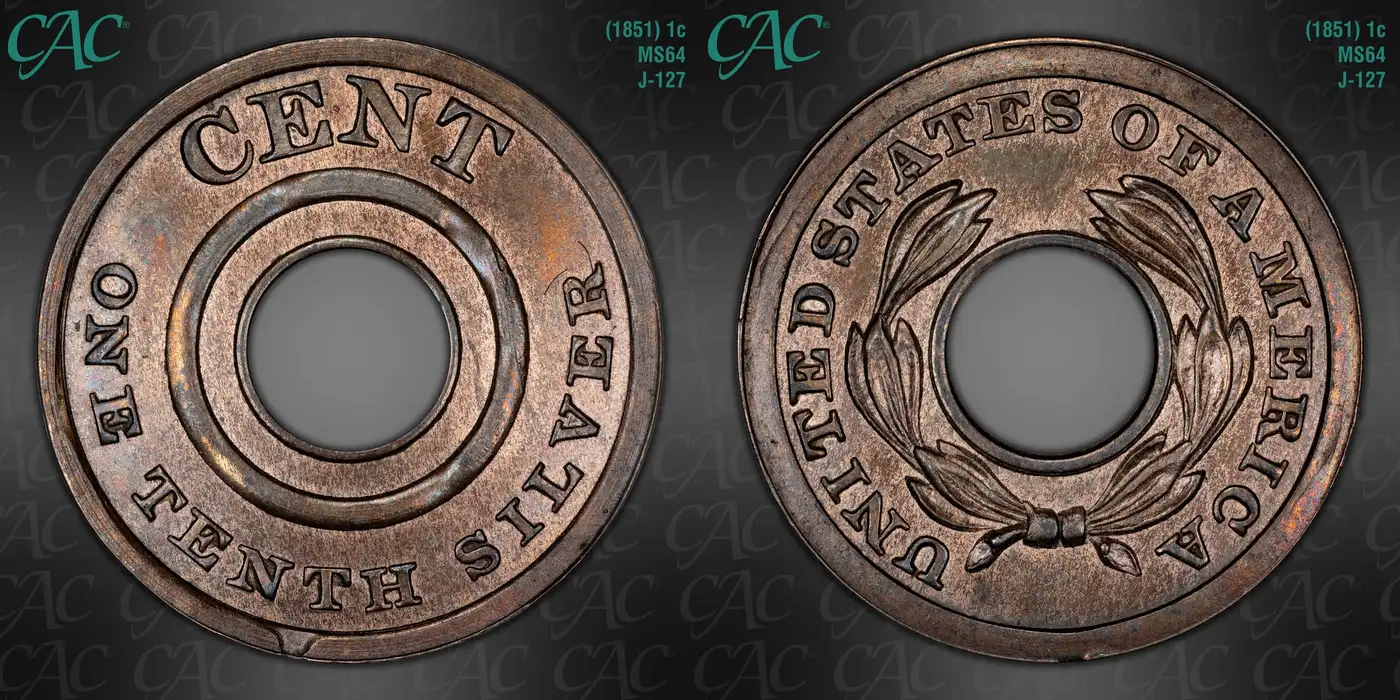 1851-Ring-Cent-CAC-MS-64-Otiginal-Billon-Judd-127