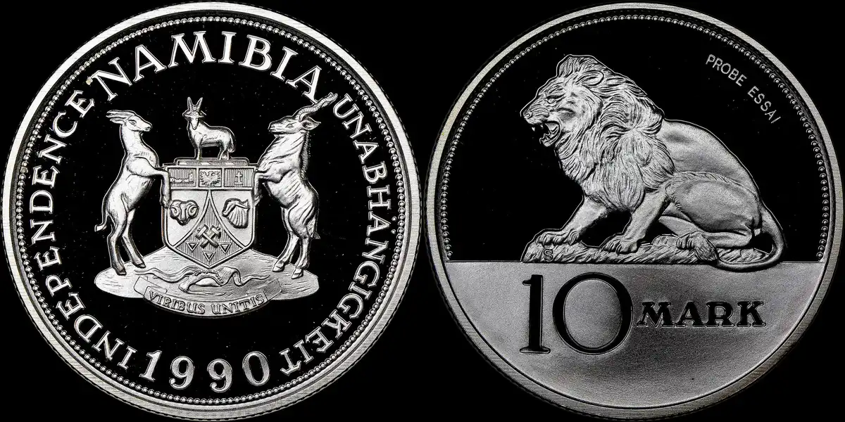 1990-Namibia-Proof-Silver-10-Mark