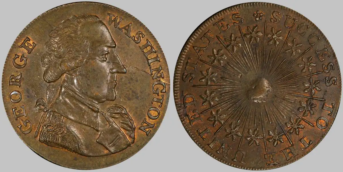 Washington-Success-Medal-Believed-To-Honor-George-Washington's-Second-Inauguration,-PCGS-MS-63+