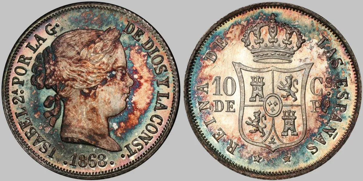 1868-10-Centavos-From-The-Spanish-Philippines-PCGS-MS-67